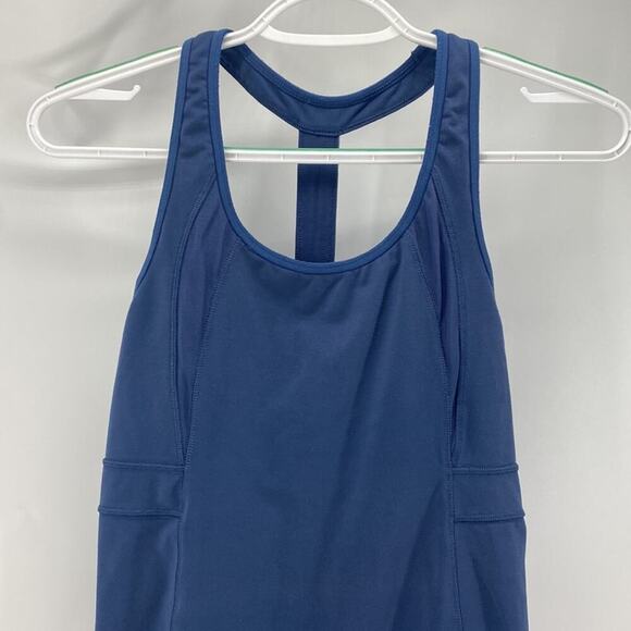 Athleta Stunner t strap athletic shelf bra tank Top exercise performance sz S - Picture 2 of 7